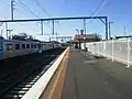 Southbound view from Platform 1 in October 2021