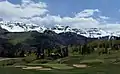 Mount Emma (centered) seen from golf course looking northeast