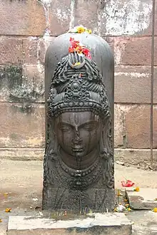 The Shiva mukhalinga (faced-lingam) from the Bhumara Temple