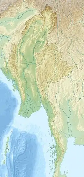 Map showing the location of Minsontaung Wildlife Sanctuary