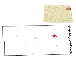 Location of Grafton, North Dakota