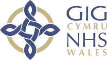 Logo of the NHS in Wales