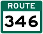 Route 346 marker