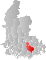 Øyslebø og Laudal within Vest-Agder