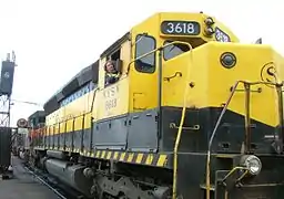 Former Burlington Northern EMD SD45 #3618 at Ridgefield Park, New Jersey