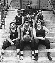 Chilocco Indian Agricultural School basketball team in 1909