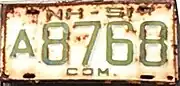 1951 commercial plate