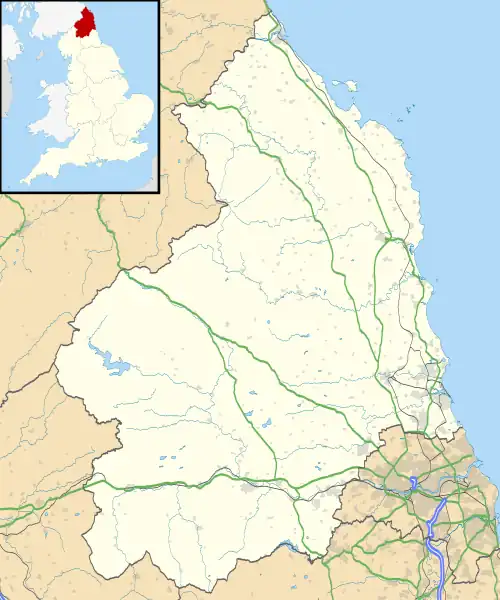 Brinkburn is located in Northumberland