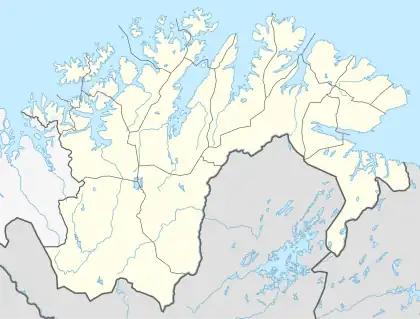 Hjemmeluftbukta is located in Finnmark