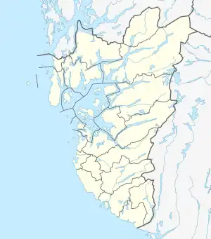 Teksevatnet is located in Rogaland