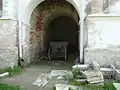 A 76 mm counter-assault gun M1910 at the Novodevichy Convent in Moscow Russia.