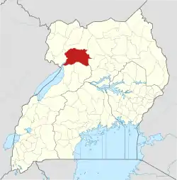 District location in Uganda