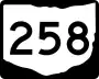 State Route 258 marker