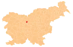 The location of the Municipality of Komenda