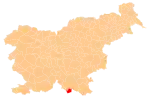 The location of the Municipality of Kostel