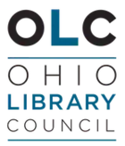 OLC up top (with L in blue, rest in black) and then name of organization underneath it