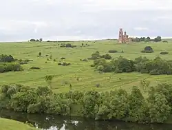 View of 18th century church across the Don River, Danovsky District