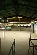 View of the closed platforms of the old Lanzhou West railway station