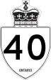 Highway 40 marker