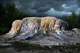 Orange Spring Mound at Mammoth Hot Springs