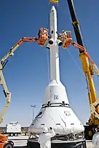 Pad Abort-1 (PA-1) stack at White Sands Missile Range, N.M.