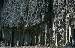 Basalt columns at Overhanging Cliff