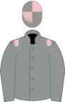 Grey, pink epaulets, quartered cap