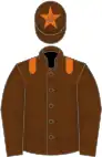 Brown, orange epaulets and star on cap