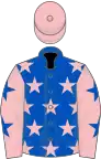 Royal Blue, Pink stars, Pink sleeves, Royal Blue stars, Pink cap