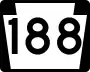 Pennsylvania Route 188 marker