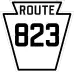 Pennsylvania Route 823 marker