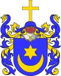 Żarowski – from an ennoblement in 1576, according to Konarski a variation of Leliwa