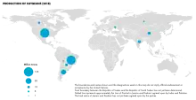 Production of soybeans (2018).mw-parser-output cite.citation{font-style:inherit;word-wrap:break-word}.mw-parser-output .citation q{quotes:"\"""\"""'""'"}.mw-parser-output .citation:target{background-color:rgba(0,127,255,0.133)}.mw-parser-output .id-lock-free a,.mw-parser-output .citation .cs1-lock-free a{background:url("//upload.wikimedia.org/wikipedia/commons/6/65/Lock-green.svg")right 0.1em center/9px no-repeat}.mw-parser-output .id-lock-limited a,.mw-parser-output .id-lock-registration a,.mw-parser-output .citation .cs1-lock-limited a,.mw-parser-output .citation .cs1-lock-registration a{background:url("//upload.wikimedia.org/wikipedia/commons/d/d6/Lock-gray-alt-2.svg")right 0.1em center/9px no-repeat}.mw-parser-output .id-lock-subscription a,.mw-parser-output .citation .cs1-lock-subscription a{background:url("//upload.wikimedia.org/wikipedia/commons/a/aa/Lock-red-alt-2.svg")right 0.1em center/9px no-repeat}.mw-parser-output .cs1-ws-icon a{background:url("//upload.wikimedia.org/wikipedia/commons/4/4c/Wikisource-logo.svg")right 0.1em center/12px no-repeat}.mw-parser-output .cs1-code{color:inherit;background:inherit;border:none;padding:inherit}.mw-parser-output .cs1-hidden-error{display:none;color:#d33}.mw-parser-output .cs1-visible-error{color:#d33}.mw-parser-output .cs1-maint{display:none;color:#3a3;margin-left:0.3em}.mw-parser-output .cs1-format{font-size:95%}.mw-parser-output .cs1-kern-left{padding-left:0.2em}.mw-parser-output .cs1-kern-right{padding-right:0.2em}.mw-parser-output .citation .mw-selflink{font-weight:inherit}World Food and Agriculture – Statistical Yearbook 2020. Rome: FAO. 2020. doi:10.4060/cb1329en. ISBN 978-92-5-133394-5. S2CID 242794287.