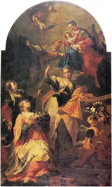 Altarpiece with Madonna and Child and Saints