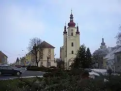 Palackého Square with Church of Saint Andrew