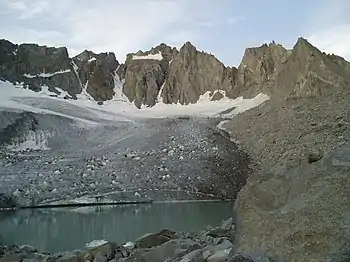 North Palisade and Thunderbolt Peak, from the Palisade Glacier