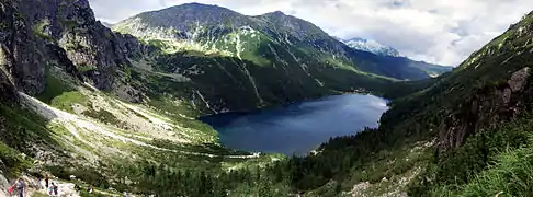 Panoramic view of Morskie Oko