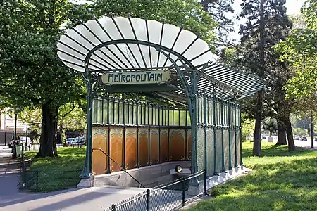 The Porte Dauphine Métro Station, Paris, by Hector Guimard, 1900