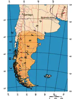 Location of Patagonia