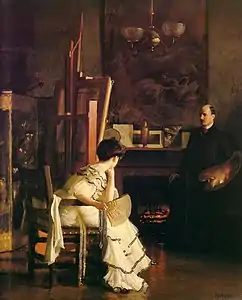 In the studio, 1905