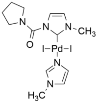 An example of palladium(II) derived complex with N-heterocyclic ligand