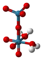 Ball-and-stick model of the perrhenic acid molecule