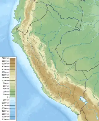 Location of Lake Quinuacocha in Peru.