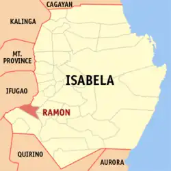 Map of Isabela with Ramon highlighted