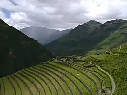 Terraced farmland in Peru, adopted by the Inca.