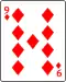 on top of the 8 of diamonds lies the 9