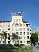 Notice detail in balconies on top floor.