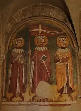 Fresco of Saints Secundian, Marcellian and Verian.