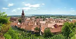 Ptuj and Lake Ptuj seen from the castle