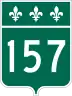 Route 157 marker